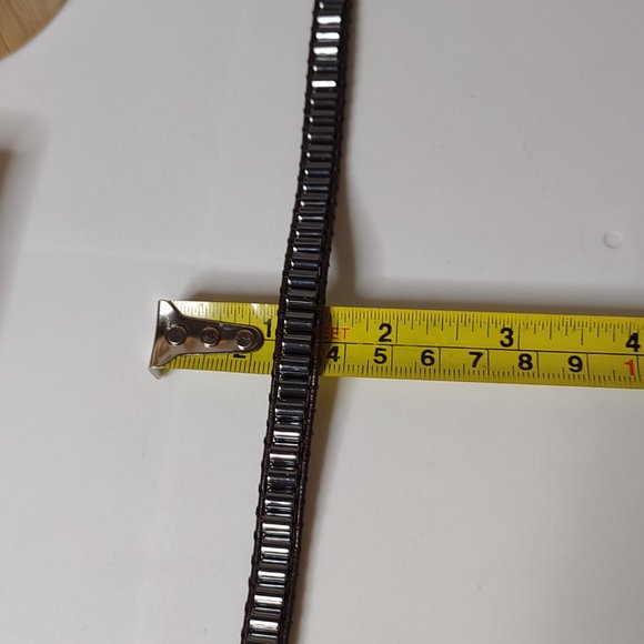 Dark Silver Tone And Brown 15 Inch Lulu Dharma Wrap Bracelet - Picture 12 of 12